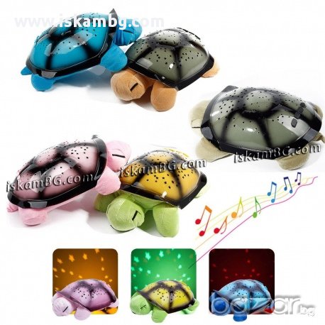 Нощна лампа костенурка проектираща съзвездия - код стандарт, снимка 1