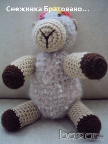 Ръчно плетена играчка - Овца, снимка 2 - Кукли - 21169599