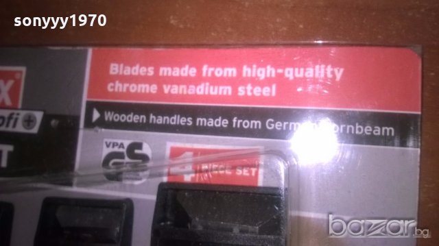 powerfix-хром ванадиеви длета 4бр-немски и висококачествени, снимка 8 - Други инструменти - 19961247