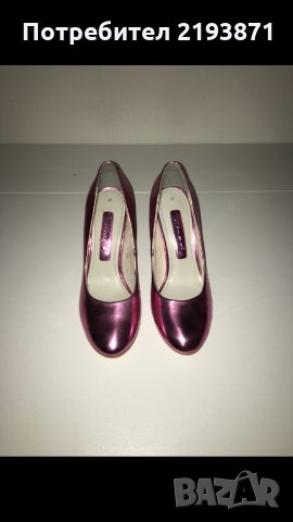 Немски ефектни кожени розови обувки Tamaris номер 36 и номер 37, снимка 4 - Дамски обувки на ток - 24276061
