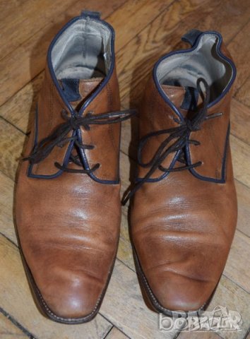 Jones BootMaker мъжки кожени обувки кафеви естествена кожа , снимка 3 - Ежедневни обувки - 23449250