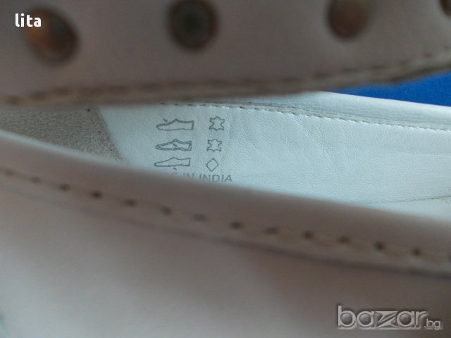 Балетки кожени бели № 37, снимка 7 - Дамски ежедневни обувки - 15831562