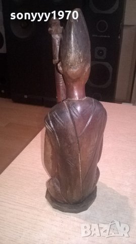 масивна дървена фигура-тиково дърво-внос швеицария, снимка 11 - Колекции - 22007155