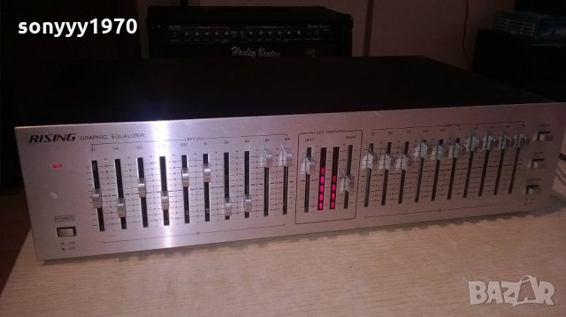 ПОРЪЧАН-rising eq-10 equalizer-made in japan-внос швеицария, снимка 2 - Ресийвъри, усилватели, смесителни пултове - 22189284