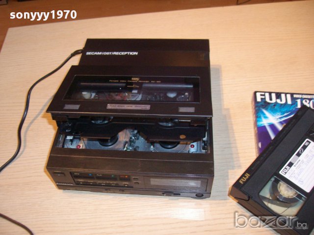 panasonic nv-180 portable cassette recorder-vhs-внос швеицария, снимка 3 - Плейъри, домашно кино, прожектори - 12095695