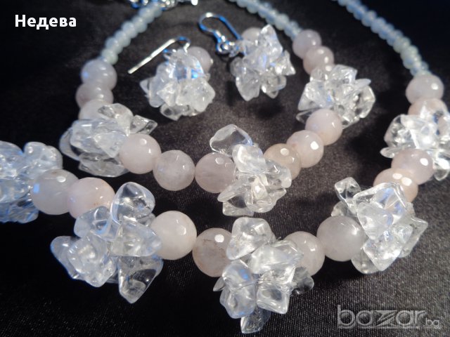 Колие , гривна и обеци от полускъпоценни камъни, снимка 6 - Бижутерийни комплекти - 11110504