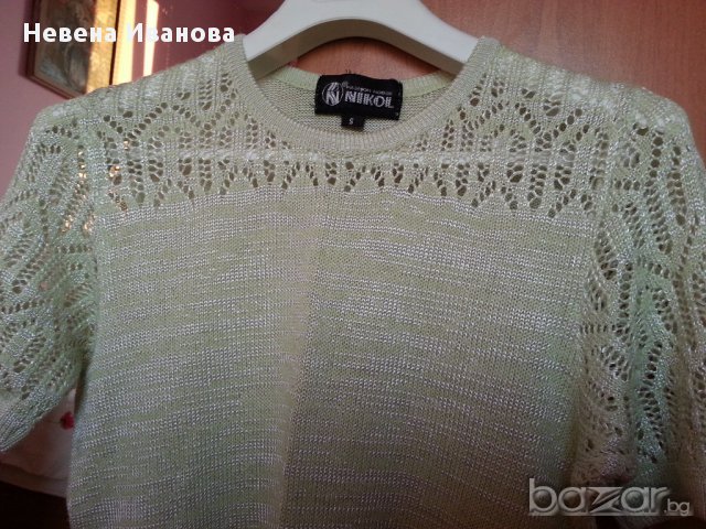 Плетена блуза с къс ръкав Никол, снимка 2 - Корсети, бюстиета, топове - 15085078