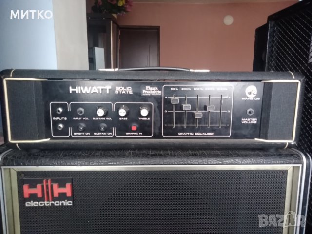 HIWATT SOLID STATE amplifier model NCA 108 & HH 212BL bass cabinet vintage ретро глава за бас,китара, снимка 3 - Китари - 24526613
