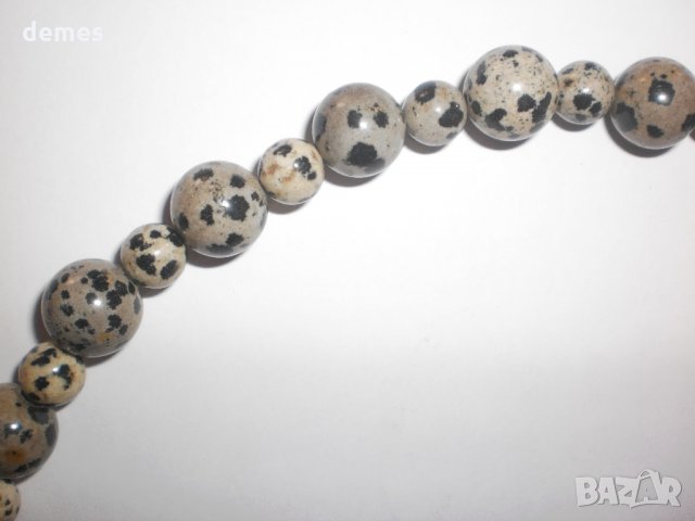  Гердан от далматински яспис-кръг, снимка 4 - Колиета, медальони, синджири - 25378654