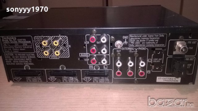 technics st-ch770 tuner/sound processor-made in japan, снимка 12 - Ресийвъри, усилватели, смесителни пултове - 18423723