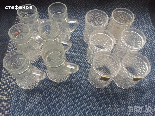 Стъклени чашки концентрат на OBERGLAS AUSTRIA два комплекта по 6 бр , снимка 3 - Чаши - 24116488
