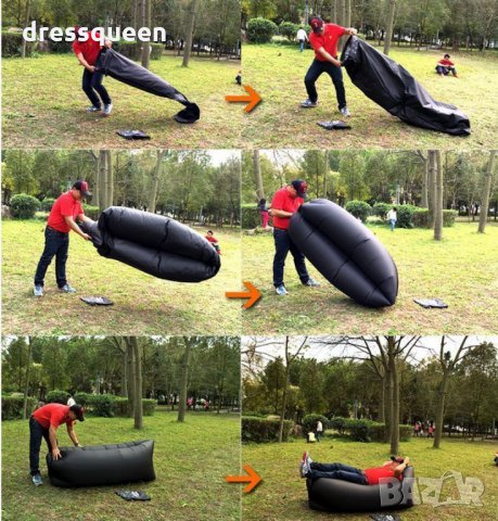 1455 Самонадуващ се дюшек Lazy Bag, снимка 5 - Надуваеми легла - 24810074