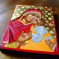 Икона Св. Богородица -Умиление, снимка 2 - Икони - 25084748