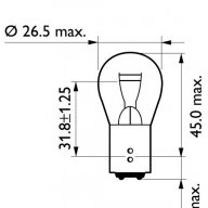 Лампа Philips P21 / 5 W Vision / две светлини, снимка 3 - Аксесоари и консумативи - 13658926