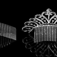 Сребриста Тиара мини корона с камъни за забождане в коса прическа сватба детска и дамска универсална, снимка 2 - Аксесоари за коса - 24256329