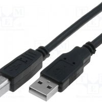 Кабел USB 2.0 AM / BM Black - 2.5m