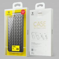 BASEUS силиконов кейс калъф с кожен принт iPhone 7 Plus, 8 Plus, снимка 1 - Калъфи, кейсове - 23256517
