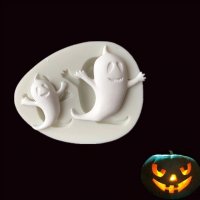 2 Духчета Дяволчета духче Хелоуин Halloween силиконов молд форма украса торта фондан шоколад и др, снимка 1 - Форми - 23356820