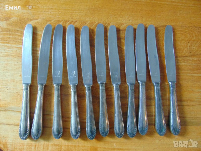 Лот посребрени ножове за хранене Burberg & Co Mettmann, снимка 1