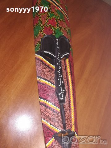 дървена маска-голяма и цветна-внос швеицария 80х17х7см, снимка 7 - Колекции - 21013914