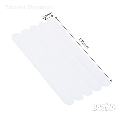 Антихлъзгащи ленти 5бр. лепенки за обзавеждане баня против хлъзгане за мокти повърхности, снимка 4 - Душ кабини и вани - 24455370