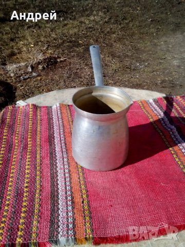 Старо алуминиево джезве, снимка 2 - Други ценни предмети - 24396094