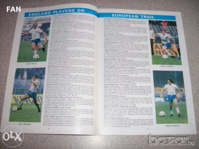Официална програма от мача Англия - България от 22 ноември 1979 г. , снимка 5 - Други ценни предмети - 11438880