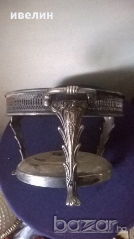посребрен метален съд, снимка 4 - Антикварни и старинни предмети - 20409585