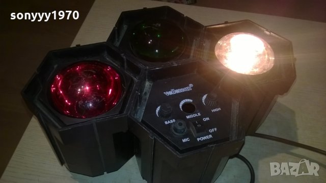 SOLD OUT-velleman-disco light with microfhone-внос франция-M35х24х13см, снимка 6 - Други - 26193964