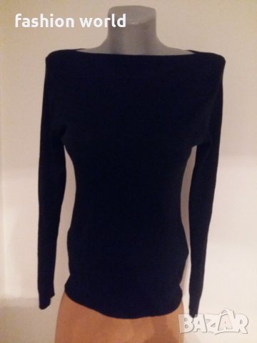 Черна дамска блуза, снимка 2 - Блузи с дълъг ръкав и пуловери - 24307154