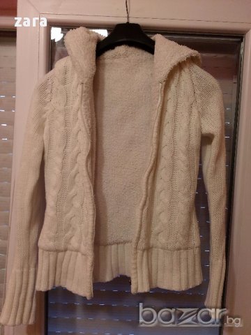 дебела бяла жилетка, снимка 3 - Блузи с дълъг ръкав и пуловери - 16139097
