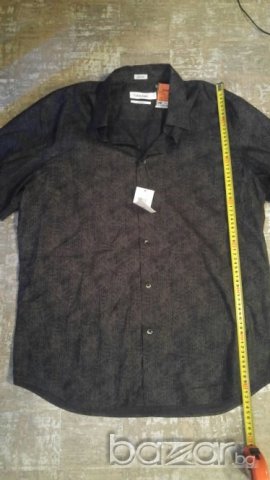 Мъжка риза къс ръкав Calvin Clain, снимка 8 - Ризи - 13465555