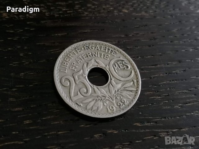 Mонета - Франция - 25 сантима | 1922г., снимка 3 - Нумизматика и бонистика - 26132166