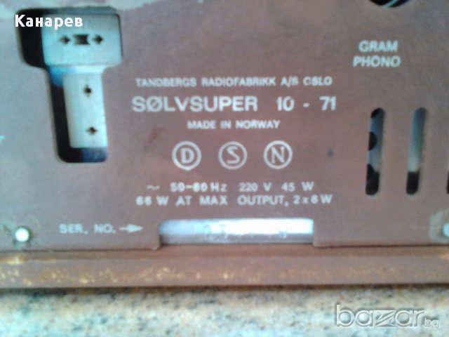 TANDBERG SОLVSUPER 10/72 ЛАМПОВО, снимка 3 - Ресийвъри, усилватели, смесителни пултове - 14529691