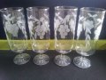 Три вида по четири чаши за концентрат стъклени от едно време, снимка 17