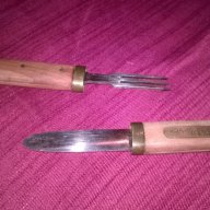 Стар комплект нож+вилица-25см-внос швеицария, снимка 7 - Антикварни и старинни предмети - 17682853