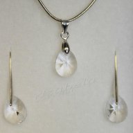 Комплект Сваровски '' Mini Pear-shaped'' Swarovski elements, снимка 2 - Колиета, медальони, синджири - 8055780