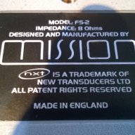 mission fs-2-5броя mission saraund speacers 8ohms made in england--внос англия, снимка 16 - Тонколони - 11815349