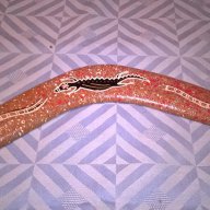 Throuwing boomerang hand crafted in australia-35/5см-внос швеицария, снимка 3 - Антикварни и старинни предмети - 15649362