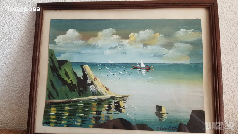 Стар авторски акварел, снимка 1