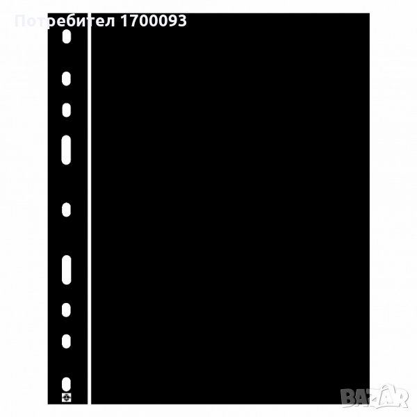  разделителни листи за албуми OPTIMA - черни, снимка 1