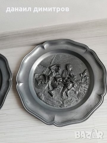 Немска цинкова чиния, снимка 6 - Декорация за дома - 23825680
