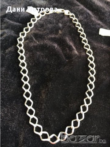 Дамски сребърен ланец, снимка 3 - Колиета, медальони, синджири - 8751601