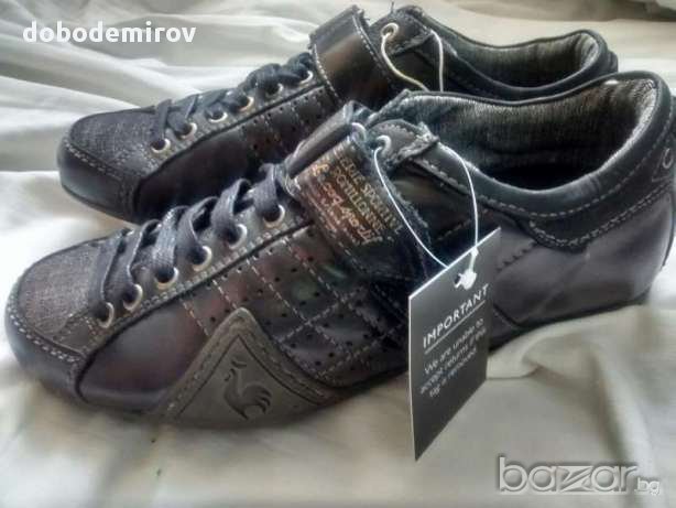 Нови черни кожени спортни обувки LE COQ SPORTIF Sapporo Lea оригнал, снимка 10 - Кецове - 14849166