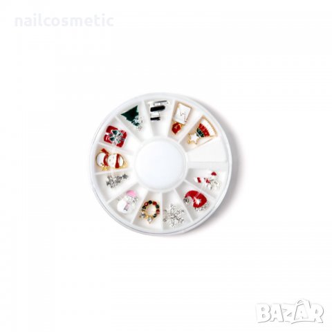 12 бр. Коледни бижута за маникюр, снимка 2 - Продукти за маникюр - 23173814