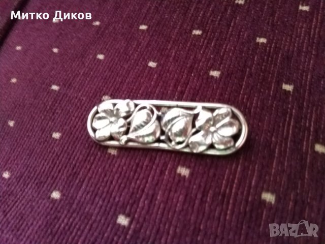 Месингова брошка ръчна изработка-златен оттенък