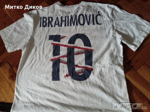 ПСЖ-№10 тениска на Ибрахимович-памук-размер М, снимка 5 - Футбол - 21072562