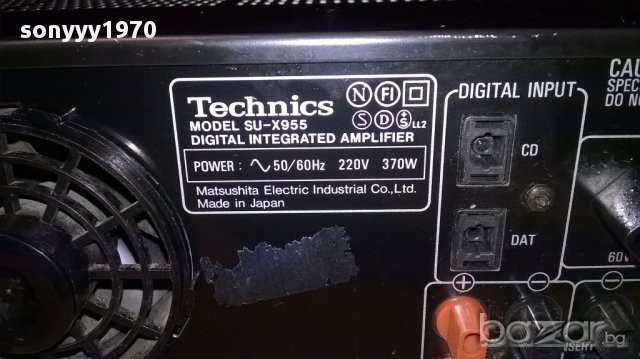 ПОРЪЧАН-technics su-x955-stereo amplifier-370watts, снимка 6 - Ресийвъри, усилватели, смесителни пултове - 12277483