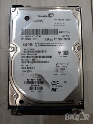 Продавам Seagate ATA 100GB  хард диск за лаптоп , снимка 7 - Твърди дискове - 24034498