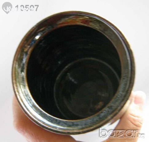 керамика керамична ваза / стомна и Глазиран Битов зелен Керамичен Съд с Капак, кутия, керамика ваза, снимка 3 - Кутии за храна - 10689741